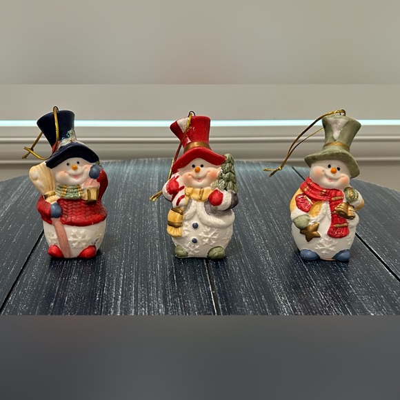 Set of 3 Snowman Ornaments - Picture 2 of 5
